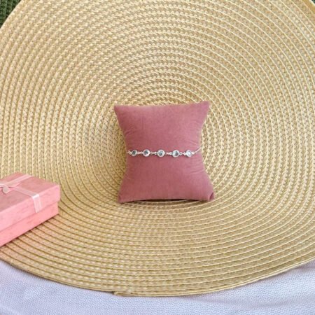 Pulseira ajustavel zirconia acqua - prata